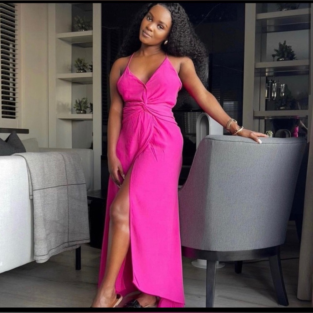 COPY - ZARA Fuchsia Pink MIDI Sundress! Size S.  Bloggers’ Fave ❤️💕